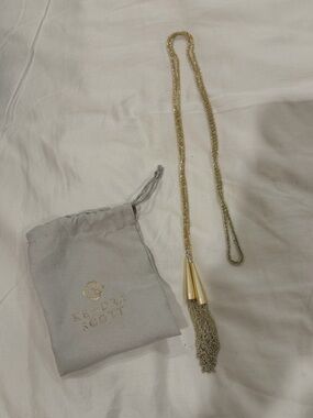 Kendra Scott Gold Long Tassel Necklace